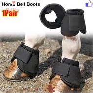 FKILLA 1Pair Equine Hoof Boot, Quick Drying Heavy Duty Protection Horse Bell Boot,   Cloth Comfort H