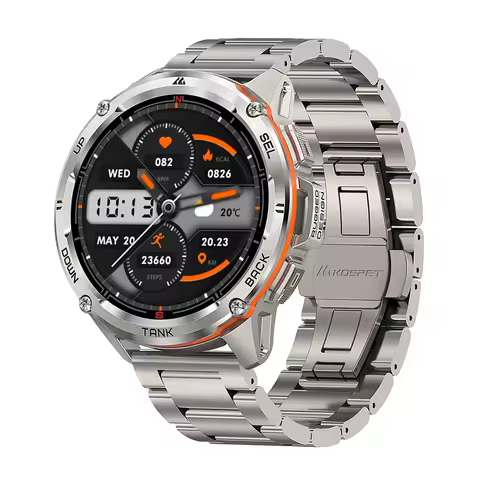 KOSPET TANK T3 Ultra GPS Smart Watch For Men Altimeter Compass Barometric 470mAh 60 Days Battery Blu