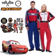 ❤Ready Stock❤Adult Couple Cool F1 Racer Uniform Costume Men Race Car Driver Cosplay Outfits Male&Fem