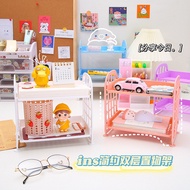 SHINE 1013 Multipurpose Portable Mini Kitchen Bookshelf Plastic Stacking Shelf