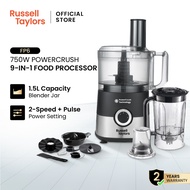 Russell Taylors PowerCrush 9-in-1 Food Processor 1.5L 750W FP6 (Blend, Knead, Slice, Grind)