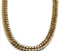 MENS chain necklace with free ring 18k gold