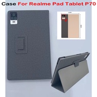 For Realme Pad Tablet P70 Android Tablet Case For Realme Pad P70 High Quality Dark Gray Cloth Patter