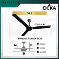 DEKA DR9 60" 3 Blades 5 Speed Control Electronics Regulator Ceiling Fan Matte Black DEKA DK10 Ceilin