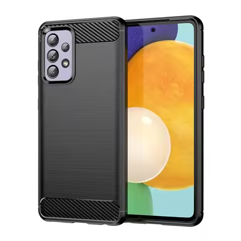 For Samsung Galaxy A12 A22 A32 A42 A52 A72 Case Carbon Fiber Silicone Phone Cases For Galaxy M22 M32