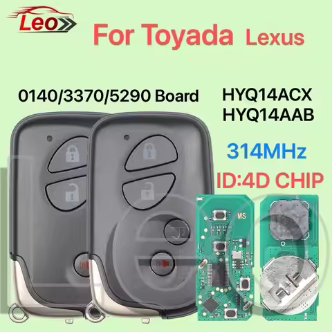 Leo HYQ14ACX 0140/5290/3370 Remote Smart Card Key For Toyota PRADO Lexus IS250 IS300 IS350 GS300-460