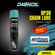 DashOil BP38 Chain Lube 300ML TAHAN LAMA MOTORCYCLE SPRAY Minyak RANTAI PERTAMA BERWANGI MOTOR MINYA