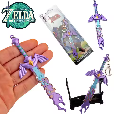 The Legend of Zelda Tears of The Kingdom Keychain Anime 13cm Action Figures Master Sword Mods Backpa