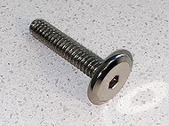 Knob Deals 1/4-20 x 35mm Joint Connector Bolt, Hex Drive, 17mm Head (Nickel Finish) - 100 Pack