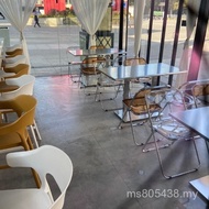 Meja Internet Selebriti Keluli Tahan Karat Meja dan Kerusi Kafe Kedai Snek Akrilik Kedai BBQ Gabunga