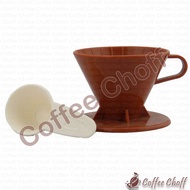 POUROVER TIAMO V60 BROWN COLOR V60 TIAMO PLASTIC DRIPPER V60 V02