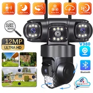 Three-Lens Camera V380 3-Screen Display Cctv 10 Times Zoom 4k Full HD 18MP Clarity With Microphone A