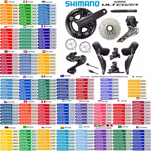 Shimano Ultegra Di2 R8170 Groupset 2x12s With R8100 Crankset 170MM 50-34T Cassette R8150 FD RD For R