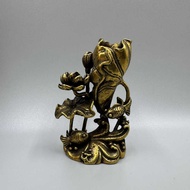 Brass Lotus Carp Incense Insert Decoration Desktop Decoration Decoration Small Goldfish Lotus Leaf L