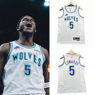 ✨ 安東尼愛華士 明尼蘇達木狼 5號 復古白色 全新球衣波衫球服 安東尼-愛德華茲 森林狼 Minnesota Timberwolves 明尼蘇達森林狼 💎紫鑽商家💎 所有衫款/球員/號碼全齊  有鐘