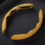 Suede Car Steering Wheel Cover Compatible with Mercedes-Benz AMG GT GTC GTS GTR Segmented Steering W