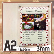 Acrylic Frame Wall Poster Display Frame Size. A2 - 3mm | Acrylic Poster A2 3mm | A2 3mm Acrylic Post