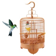 Portable Pet Bird Cage Round Breathable Parrot Travel Transport Cage Retro Wide Small Bird Feeding Carrier Outdoor Accessories