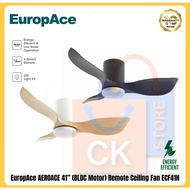 EuropAce AEROACE 41" (BLDC Motor) Remote Ceiling Fan with Lights ECF41H | ECF 41H (10 Years Motor Wa