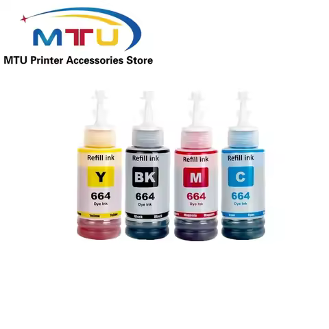 1Set Refill Dye Ink for Epson Eco Tank L210 L220 L360 L380 L355 L365 L310 L130 L110 L350 L1300 L1455