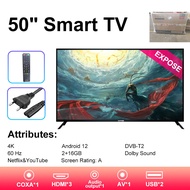 Ex ทีวี 32ราคาถูกๆ สมาร์ททีวี 4K WiFi HDR+ Android 12.0 ทีวี 32 นิ้ว Smart TV Youtube NETFLIX Goolgle HDMI/VGA/DP รับประกัน 3 ปี