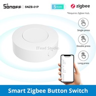 ITEAD SONOFF SNZB-01P สวิตช์ Zigbee สวิตช์ปุ่มไร้สายสวิตช์ฉากอัจฉริยะสวิตช์ Zigbee Controller ปุ่มฉุ