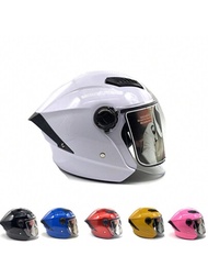 1入組輕量白色 Abs 材質頭部保護安全帽適合騎乘、摩托車、電動滑板車騎乘、中性、四個季節