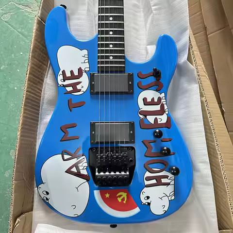 Custom ST Style Electric Guitar 2H Pickups With Floyd Rose Tremolo Electric Guitar-Themed Gift Free 