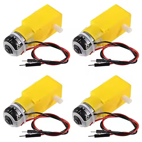 4 pcs TT Motor DC Gearbox Motor Dual Shaft 200RPM DC 3-6V Gear Motor for DIY Smart Car Robot