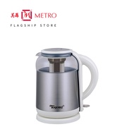 Toyomi 1.8L Electric Glass Kettle with Stainless Steel Tea Infuser WK3362