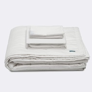 KAPAS LUXE | Quilted Comforter Set | 100% ELS Cotton Casing + Bamboo Fill | Includes Fitted Bedsheet