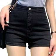 Summer women's fashion black tight denim shorts