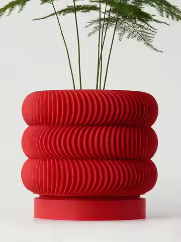 Modern Minimalist 3D Printed Plant Pot – Biodegradable Flower Planter for Home Decor, Eco-Friendly S