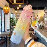 zojirushi thermal flask thermal flask In summer, large-capacity sports water cups are used by girls with high appearance, and straws are carried with plastic cups, and students and