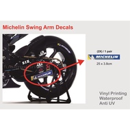 Michelin Swing Arm Decal Sticker Yamaha R25 R1 R6 R15 Honda CBR Ducati