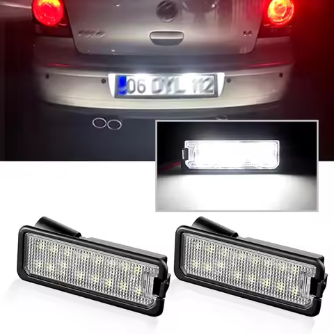 2PCS CANbus LED License Plate Lights For 911 Carrera 996 997 991 980 GT2 GT3 Cayman 987 981 Cayenne 