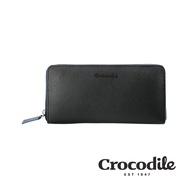 Crocodile/鱷魚皮件/真皮長夾男生皮夾/14卡拉鍊長夾/14卡/Titan2系列/0103-10507-黑色