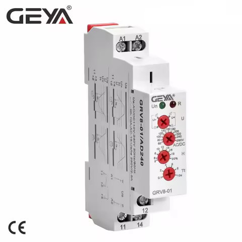 GEYA DC12V Voltage Relay Over-voltage or Undervoltage Protection Relay 220V 10A Electrical Voltage M