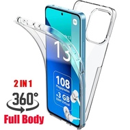 360 Silicone Clear Full Body Case For Xiaomi 14T 13T 12T11T Pro 11 lite Redmi Note 13 12 11 10 9 8 P