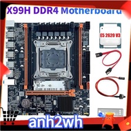 X99H Desktop Motherboard+E5 2620 V3 CPU B85 LGA2011-3 4X DDR4 REG ECC RAM Slots M.2 PCIE SATA3.0 X99