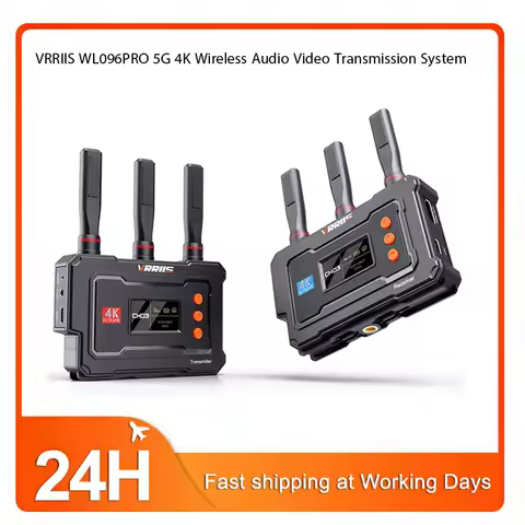 VRRIIS WL096PRO 5G 4K Wireless Audio Video Transmission System 1500Ft 450M UVC HDMI Extender for Cam