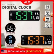 ALX LED Digital Alarm Clock Large Display Date Time 12/24H Temperature Dual Alarm Clock USB Charge C