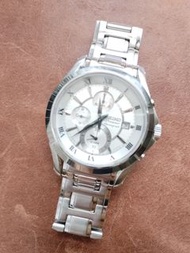 Seiko Premier 石英計時响鬧手表(齊带格,白色面, 42mm)