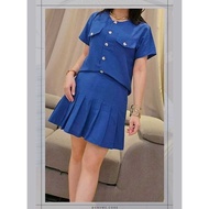 ENVME.CO - DIZZY LINEN SET BLOUSE PREMIUM WOMEN'S SKORT SET