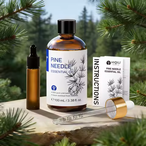 HIQILI 10/30/100ML Pine Needle Essential Oil, 100% Natural Pine Needle Extract, Home Fragrance, DIY