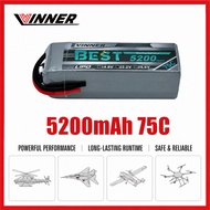 Vinner 6S 22.2V 5200mAh 75C LiPo Battery EC5