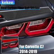 Real Carbon Fiber Car Accessories Tailgate Decoration Panel Cover Soft Sticker For Corvette C7 LT1 Z