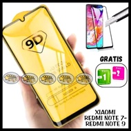 tempered glass full screen kaca xiaomi redmi note 7 8 9 pro - reno 6z hitam