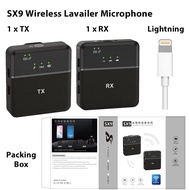 SUNATUR SX9 Lavalier Microphone Professional Wireless Mini Lapel Mic With Active Noise Reduction
