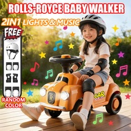 RR Balance Bike 4 Wheels Ride On Toy Car Push Baby Car with Music & Lights Mainan Budak Lelaki